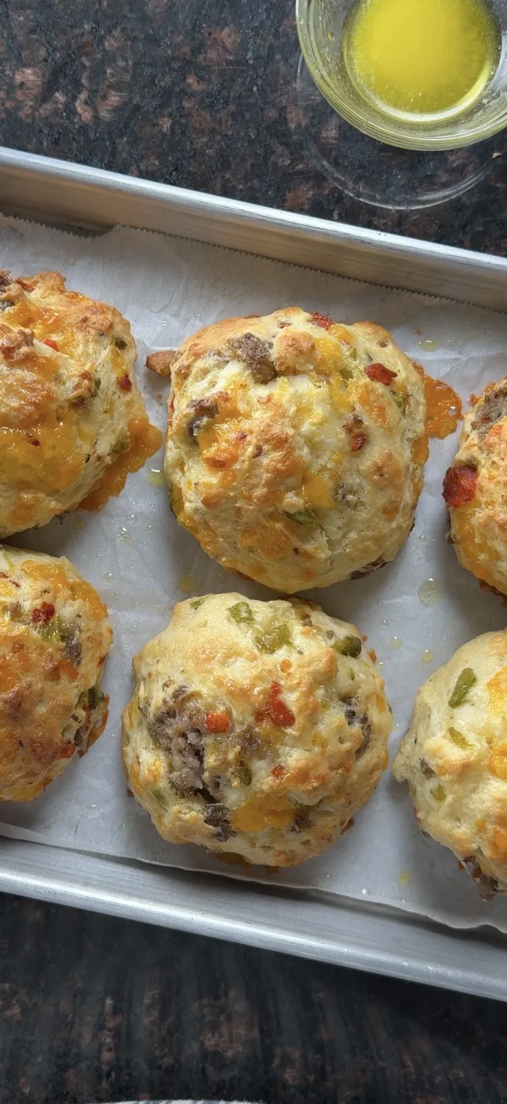 30-Minute Hatch Green Chile, Sausage & Cheddar Breakfast Buns