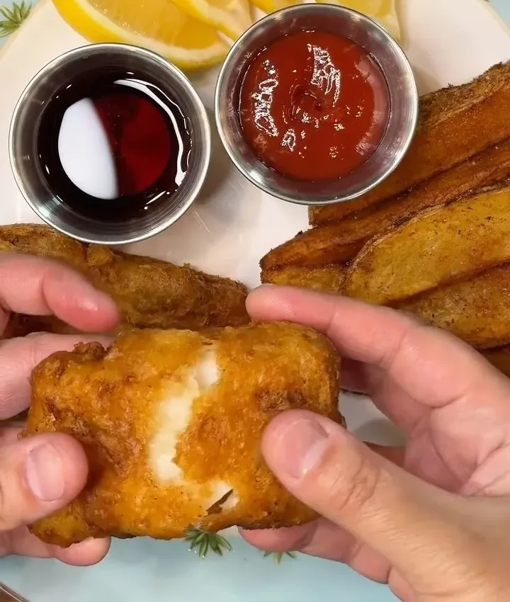 Fish and Chips: Beer-Battered Cod & Spiced Potato Wedges