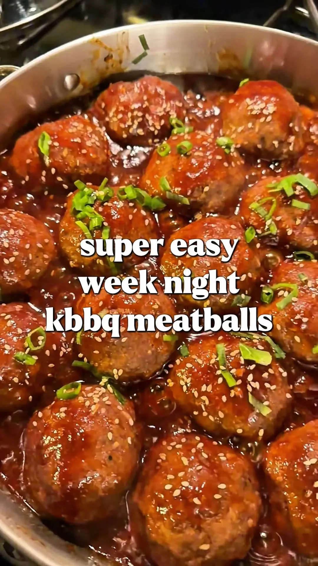 Super Easy Weeknight Korean BBQ Meatballs
